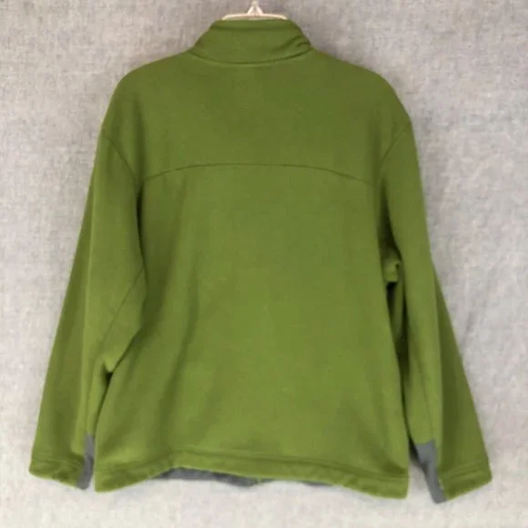 The North Face Full Zip Sweater XL Extra Large Long Sleeve Logo Green Men's - Picture 2 of 13